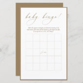 Moderne kalligrafie | Baby Bingo (Voorkant / Achterkant)