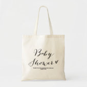 Moderne kalligrafie Baby shower Party Favoriet Bag Tote Bag (Voorkant)