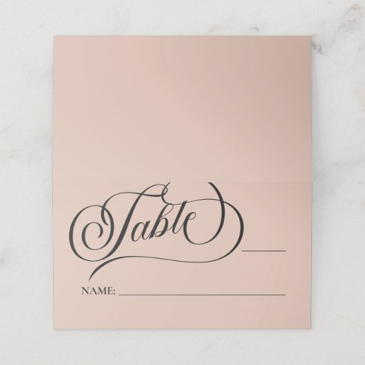 Moderne kalligrafie Beige bruiloft (Buitenkant ongevouwen)