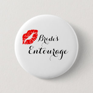 Moderne kalligrafie-brides Entourage Ronde Button 5,7 Cm