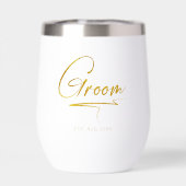 Moderne kalligrafie bruidegom goud ID1025 (Achterkant)