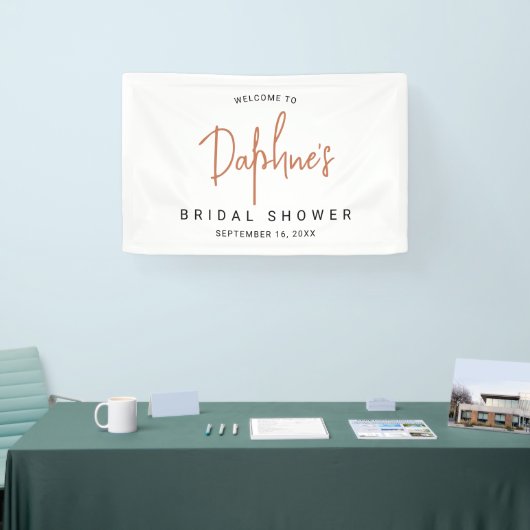 Moderne kalligrafie Bruidsuitnodiging Spandoek (Beurs)