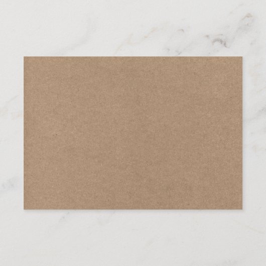 Moderne kalligrafie bruiloft details Kraft Informatiekaartje (Achterkant)