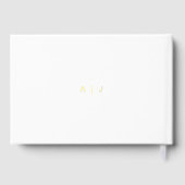 Moderne kalligrafie bruiloft foto gastenboek (Achterkant)