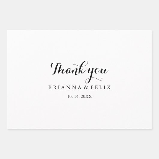 Moderne kalligrafie bruiloft inpakpapier vel (Voorkant)