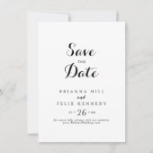 Moderne kalligrafie bruiloft save the date (Voorkant)