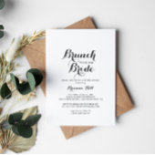 Moderne kalligrafie brunch met de bruidsdouche kaart