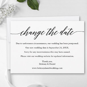 Moderne kalligrafie datum wijzigen Nieuwe datumkaa Save The Date
