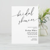 Moderne kalligrafie Eenvoudige bruids douche uitno Kaart (Staand voorkant)