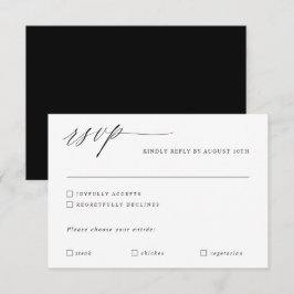 Moderne kalligrafie Elegant Wedding Romantic RSVP Kaartje