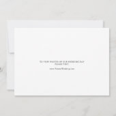 Moderne kalligrafie Elopement Aankondiging (Achterkant)