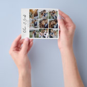 Moderne kalligrafie Foto bruiloft Bedankt Flyer (Hand)