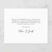 Moderne kalligrafie Foto bruiloft Bedankt Flyer (Achterkant)