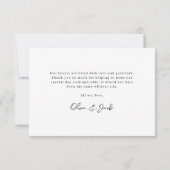 Moderne kalligrafie Foto Collage Wedding Bedankkaart (Achterkant)