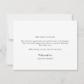 Moderne kalligrafie Foto geboortedatum Kaart (Achterkant)