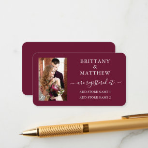 Moderne kalligrafie foto huwelijksregister bordeau informatiekaartje