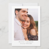 Moderne kalligrafie Fotobruiloft Save The Date (Voorkant)