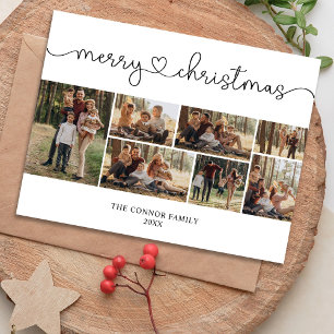 Moderne kalligrafie Fotocollage kerst Briefkaart