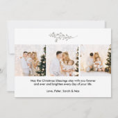 Moderne kalligrafie Fotocollage kerst Kaart (Achterkant)