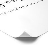 Moderne kalligrafie Gereserveerd bordje Poster (Hoek)