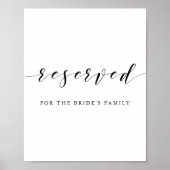 Moderne kalligrafie Gereserveerd bordje Poster (Voorkant)