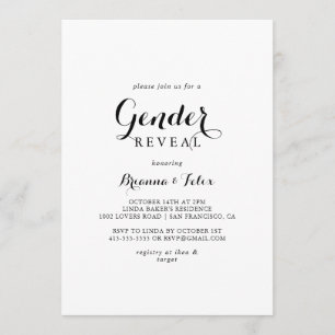 Moderne kalligrafie Geslacht Onthullen Partij Kaart