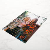 Moderne kalligrafie gewricht Afstuderen foto Afstu Folie Uitnodiging (Gedraaid)