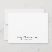 Moderne kalligrafie Hallo Baby Kaart (Achterkant)