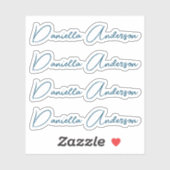 Moderne kalligrafie Handtekening Vinyllabel Sticker (Vel)