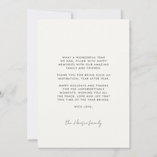 Moderne kalligrafie Happy Kwanzaa foto Feestdagenkaart (Achterkant)