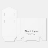 Moderne kalligrafie hart bruiloft dank u nu bedankdoosjes (Ongevouwen)