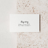 Moderne kalligrafie huwelijkscadeau register informatiekaartje