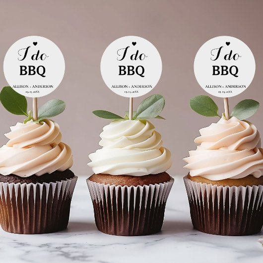 Moderne kalligrafie ik doe bbq bruidsmeisjesfeest ronde sticker