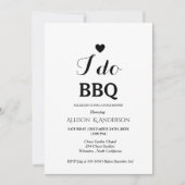 Moderne kalligrafie ik doe bbq Paar douche Kaart (Voorkant)