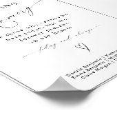 Moderne kalligrafie in het liefdevol geheugen-wedd poster (Hoek)