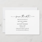 Moderne kalligrafie Ink Pen script Foto Save The Date (Achterkant)