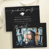 Moderne kalligrafie Ink Script Graduation Party Kaart