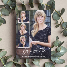 Moderne kalligrafie-inkt 4 Foto-Afstuderen Aankondiging