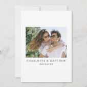 Moderne kalligrafie inkt script 1 Foto Save The Date (Achterkant)