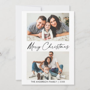 Moderne kalligrafie inkt script 2 Kerstmis Feestdagenkaart