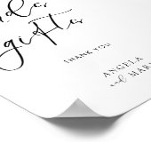 Moderne kalligrafie-Kaarten en cadeaubonnen Poster (Hoek)