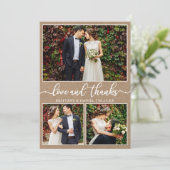 Moderne kalligrafie Kraft 3 Bedankkaart (Staand voorkant)