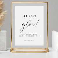 Moderne kalligrafie Laat liefde gloed bruiloft afg