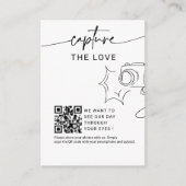 Moderne kalligrafie legt de liefde QR-code vast Informatiekaartje (Voorkant)