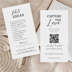 Moderne kalligrafie legt de liefde QR-code vast Informatiekaartje