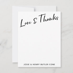 Moderne kalligrafie Liefde & Dank Gold gestreepte Save The Date