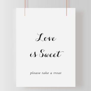 Moderne kalligrafie Love Is Sweet bord Poster