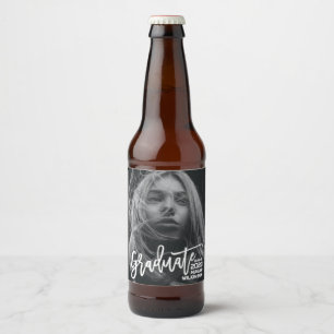 Moderne kalligrafie Minimale volledige foto-Afstud Bier Etiket