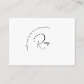 Moderne Kalligrafie Minimalistische QRCode bruilof Informatiekaartje (Achterkant)