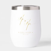 Moderne Kalligrafie Mr. & Mrs Gold ID1025 (Achterkant)